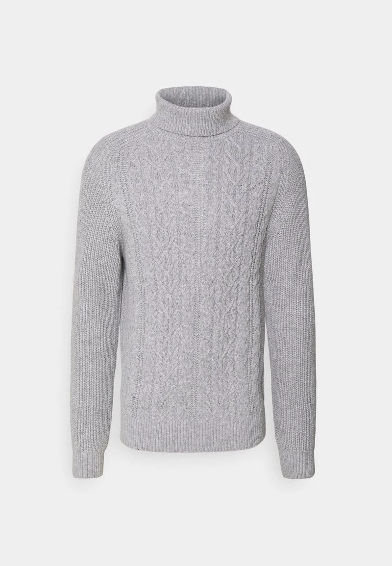 Pier One Hombre NEW CABLE TURTLENECK JUMPER - Jersey De Punto - Light Grey 7 Pier One Hombre NEW CABLE TURTLENECK JUMPER - Jersey De Punto - Light Grey - Imagen 5