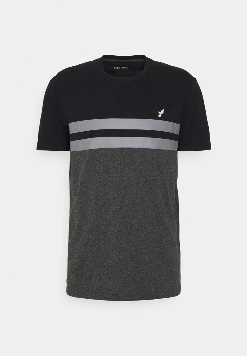 Pier One Hombre Camiseta Estampada - Black/grey 7 Pier One Hombre Camiseta Estampada - Black/grey - Imagen 5