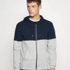 Pier One Hombre Sudadera Con Cremallera - Mottled Grey/dark Blue