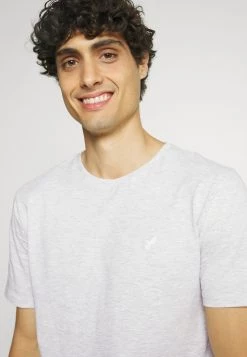 Pier One Hombre WITH BIRD STRAIGHT 5 PACK - Camiseta Básica - Light Grey - 101_white - 001_green - 602 -Ofertas Pier One Tienda bfc88b4fb0af436ea6df397e7b3e9a49