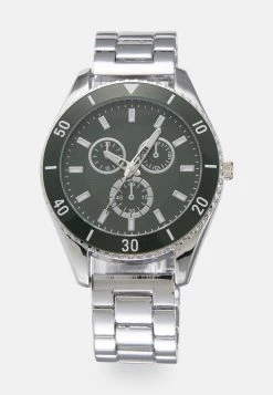 Pier One Unisexo UNISEX - Reloj - Silver-coloured/green
