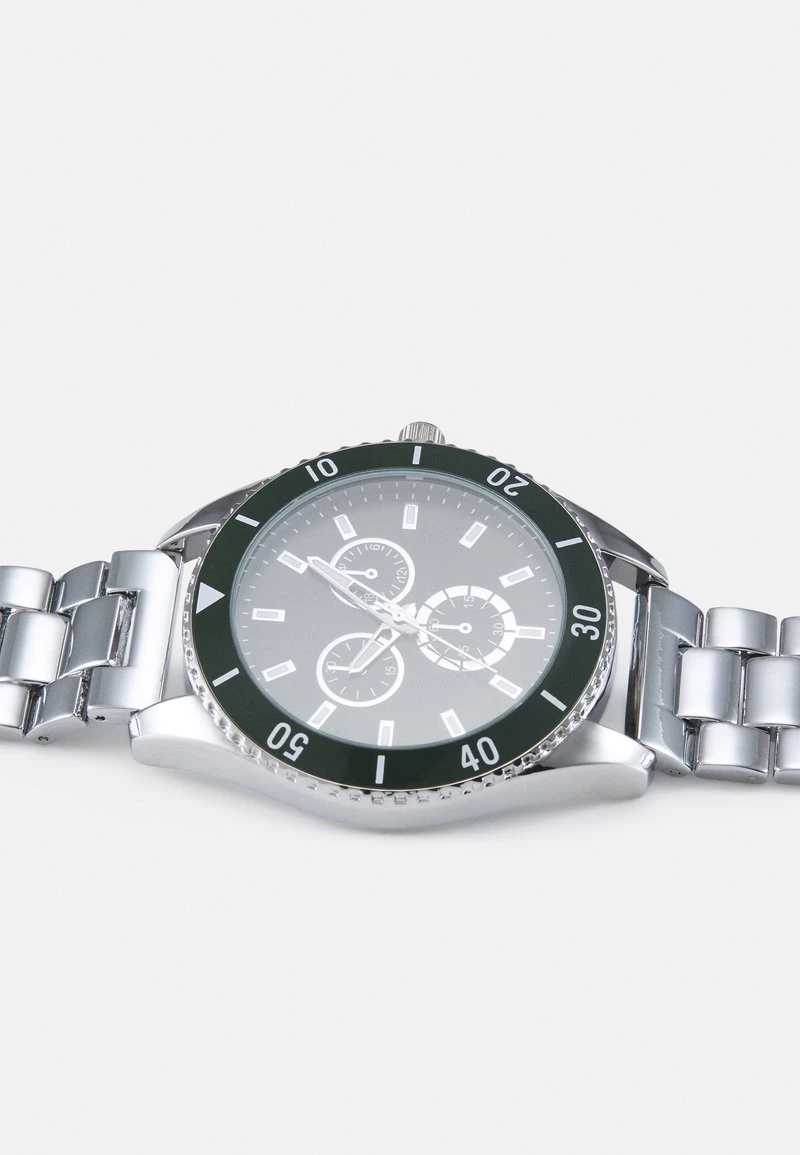 Pier One Unisexo UNISEX - Reloj - Silver-coloured/green 6 Pier One Unisexo UNISEX - Reloj - Silver-coloured/green - Imagen 4