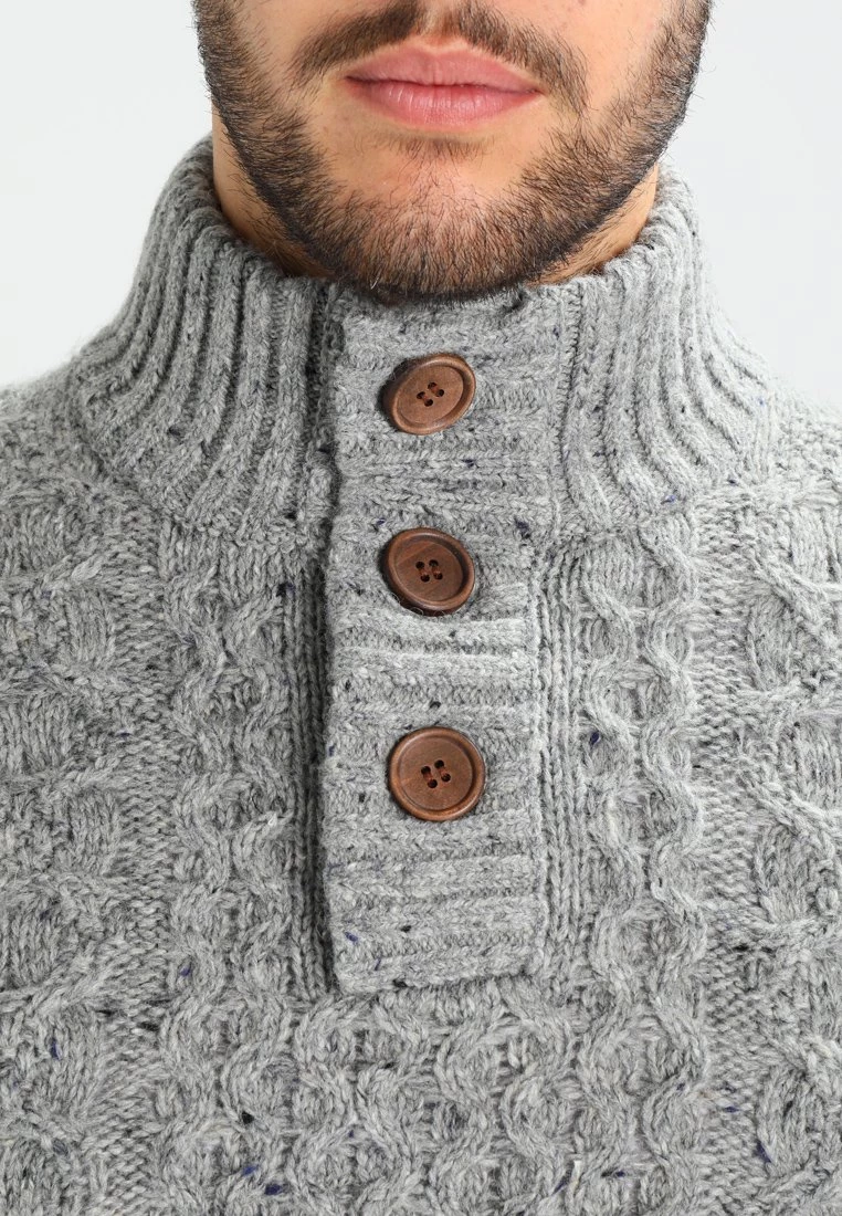 Pier One Hombre Jersey De Punto - Mottled Grey 6 Pier One Hombre Jersey De Punto - Mottled Grey - Imagen 4