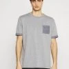 Pier One Camiseta Estampada - Mottled Grey, Hombre