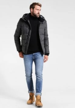 Pier One Hombre HOODED - Chaqueta De Invierno - Grey Melange -Ofertas Pier One Tienda d4f67c95a3ce44659b3f7df5e2224cbc
