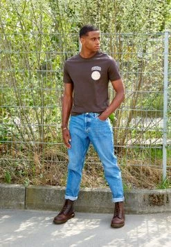 Pier One GRAPHIC T-SHIRT - Camiseta Básica - Brown, Hombre -Ofertas Pier One Tienda d517b3f0d1894a9d8595c71b41e09aaf