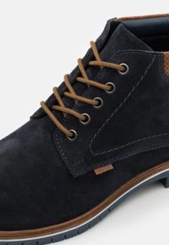 Pier One Hombre LEATHER - Botines Con Cordones - Dark Blue -Ofertas Pier One Tienda d9b564704f36436d96f9c105484ba144