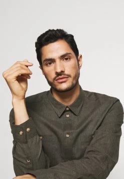 Pier One Hombre Camisa - Mottled Dark Green -Ofertas Pier One Tienda df4092980bbb453da88a404a57b4e69c