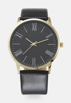Pier One Unisexo Reloj - Black/gold-coloured