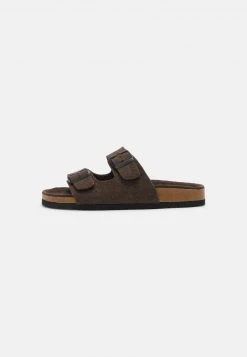 Pier One UNISEX - Sandalias Planas - Brown, Unisexo