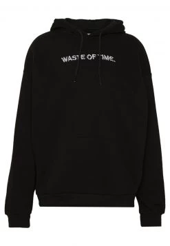Pier One Hombre WASTE OF TIME HOOD - Jersey Con Capucha - Black -Ofertas Pier One Tienda e723a9a3e0ed4abfb4a9905a355d515b