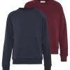 Pier One Hombre 2er Pack CREW NECK - Sudadera - Dark Blue/bordeaux -Ofertas Pier One Tienda e8ca40f9b80c4f6f9ec83d1f66be0f35