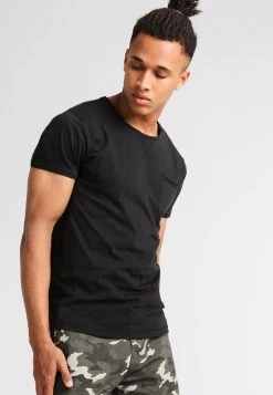Pier One Hombre Camiseta Básica - Black