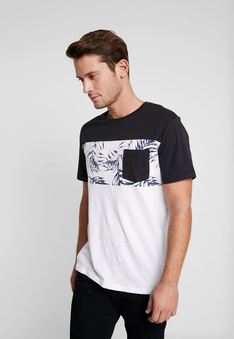 Pier One Hombre Camiseta Estampada - White/black 3 Pier One Hombre Camiseta Estampada - White/black