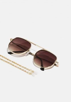 Pier One Unisexo WITH CHAIN SET UNISEX - Gafas De Sol - Brown -Ofertas Pier One Tienda f1cdb3b14cd145bd91fa6660ce8a9cd4