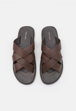 Pier One Hombre LEATHER - Sandalias Planas - Brown -Ofertas Pier One Tienda f4e2b72018b8453c9b3a82f99cd6cc4e