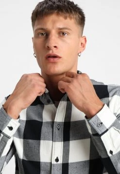 Pier One Hombre Camisa - Black/white -Ofertas Pier One Tienda f53db08a39734cb0a9045c08ab5cf6e6