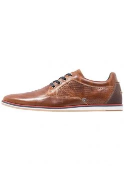 Pier One Hombre LEATHER - Zapatos Con Cordones - Cognac
