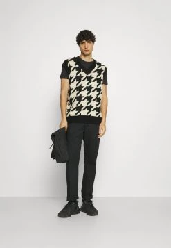 Pier One Hombre WITH BIRD STRAIGHT 5 PACK - Camiseta Básica - White/black/dark Blue