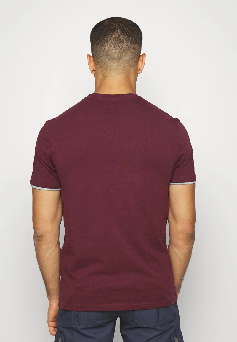 Pier One Hombre Camiseta Básica - Bordeaux 5 Pier One Hombre Camiseta Básica - Bordeaux - Imagen 3