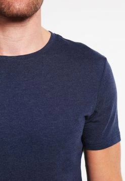 Pier One Hombre Camiseta Básica - Dark Blue Melange -Ofertas Pier One Tienda fefd2b9f92314effa890df831709d82d